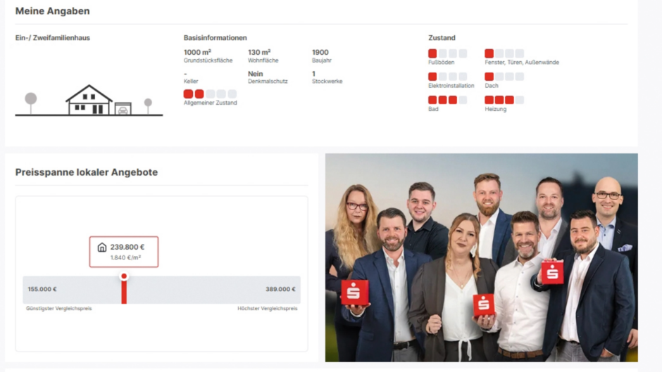 In wenigen Klicks zur Bewertung der Immobilie